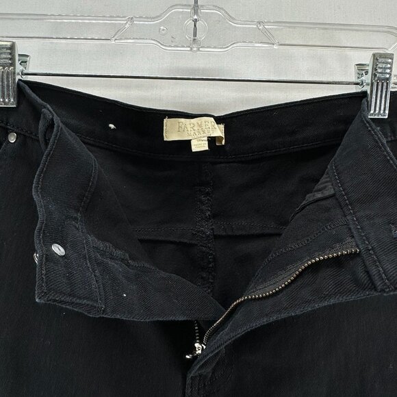 Farmers Market Tapered Jeans Womens 16 High Rise Stretch Denim Zip Button Black - Picture 11 of 13